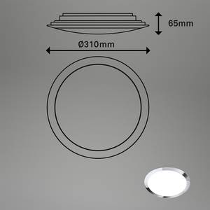 LED-Deckenleuchte Pevide Polypropylen - 1-flammig - Chrom