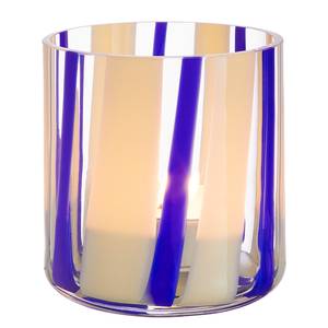 Windlicht LINES Klarglas - Blau