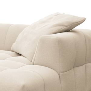 Ecksofa ROOYA Webstoff Saia: Beige - Longchair davorstehend rechts