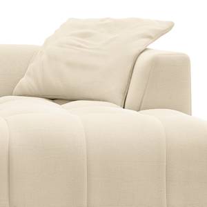 Ecksofa ROOYA Cordstoff Snor: Beige - Longchair davorstehend rechts