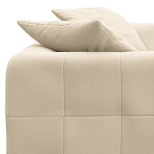 Ecksofa ROOYA Cordstoff Snor: Beige - Longchair davorstehend rechts