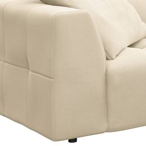 Ecksofa ROOYA Cordstoff Snor: Beige - Longchair davorstehend rechts