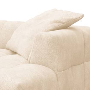 Divano angolare ROOYA Bouclé Tessuto Bony: beige - Longchair preimpostata a destra