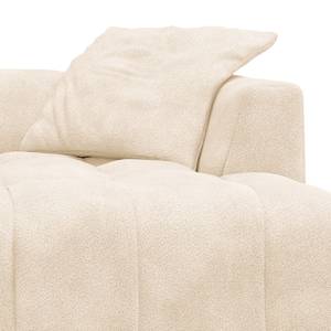 Ecksofa ROOYA Bouclé Stoff Bony: Beige - Longchair davorstehend rechts