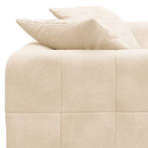 Ecksofa ROOYA Bouclé Stoff Bony: Beige - Longchair davorstehend rechts