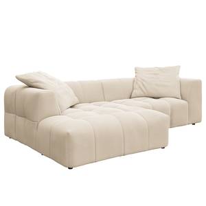 Ecksofa ROOYA Webstoff Saia: Beige - Longchair davorstehend links