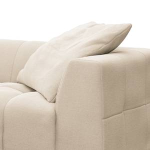 Ecksofa ROOYA Webstoff Saia: Beige - Longchair davorstehend links