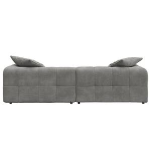 Ecksofa ROOYA Bouclé Stoff Bony: Grau - Longchair davorstehend links