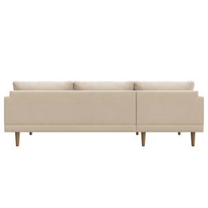 Ecksofa ELLENS Webstoff Saia: Beige - Longchair davorstehend links