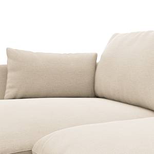 Canapé d’angle ELLENS Tissu Saia: Beige - Méridienne courte à gauche (vue de face)