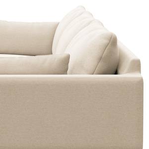 Divano angolare ELLENS Tessuto Saia: beige - Longchair preimpostata a sinistra