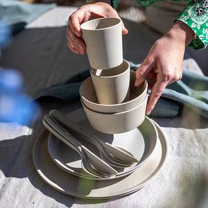 Beker Connect S set van 4 polypropeen - Beige