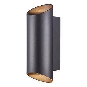 Wandleuchte Nico Round Aluminium / Glas - 2-flammig - Schwarz