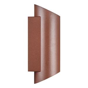 Applique murale Nico ronde Aluminium / Verre - 2 ampoules - Marron