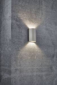Lampada da parete LED rotonda Rold Vetro / Acciaio - 2 punti luce - Beige
