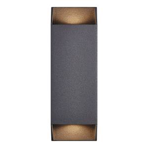 Wandleuchte Nico Square Aluminium / Glas - 2-flammig - Schwarz