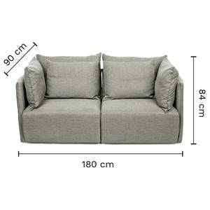 2-Sitzer Sofa Dune Microfaser - Lichtgrau