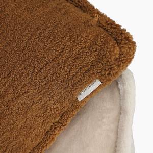 Housse de coussin Teddy Polyester - Marron - Marron