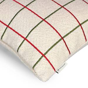 Housse de coussin Grid Polyester - Beige - Beige