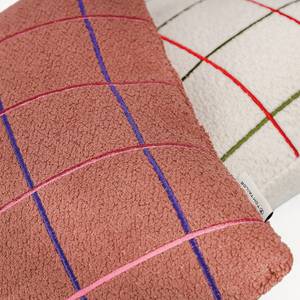 Housse de coussin Grid Polyester - Rose - Rosé