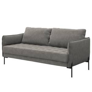 2,5-Sitzer Sofa VILLARDS Microfaser Teda: Grau