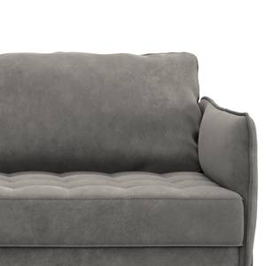 2,5-Sitzer Sofa VILLARDS Microfaser Teda: Grau