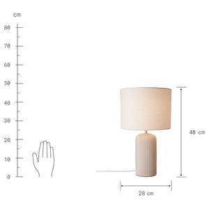 Lampe ST. TROPEZ Céramique / Lin - 1 ampoule - Beige