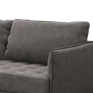 2,5-Sitzer Sofa VILLARDS Microfaser Teda: Dunkelgrau