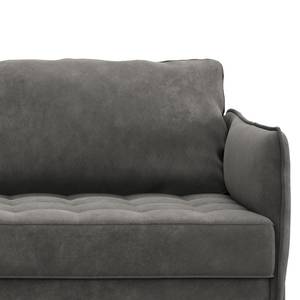 2,5-Sitzer Sofa VILLARDS Microfaser Teda: Dunkelgrau