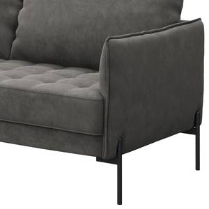 2,5-Sitzer Sofa VILLARDS Microfaser Teda: Dunkelgrau