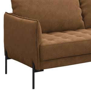 Ecksofa VILLARDS Microfaser Teda: Braun - Longchair davorstehend rechts