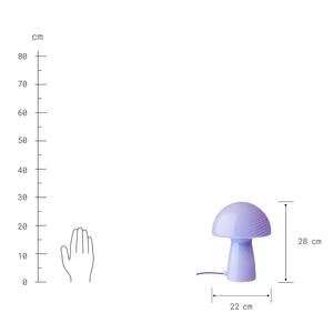 Lampe de table FUNGI TOWN Verre coloré - Mauve