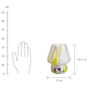 LED-Leuchte MISS MARBLE Farbglas - Gelb - Höhe: 17 cm