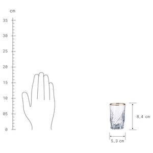 Borrrelglas UPSCALE transparant glas - transparant/goudkleurig