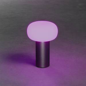 Lampada da tavolo Antibes Ferro / Vetro opalino - 1 punto luce - Marrone ruggine