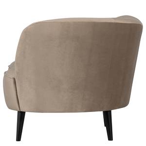 Loungefauteuil Sara fluweel - lichtbruin - Armleuning vooraanzicht rechts