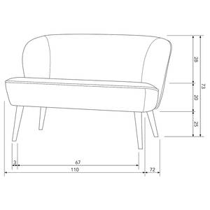 Einzelsofa Sara Bouclé - Wollweiß