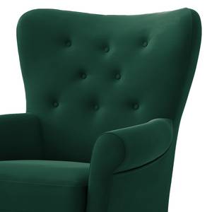 Fauteuil à oreilles Cudeiro Velours Ravi: Vert vieilli