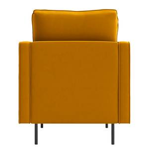 Fauteuil Brocheros Velours Ravi: Jaune moutarde