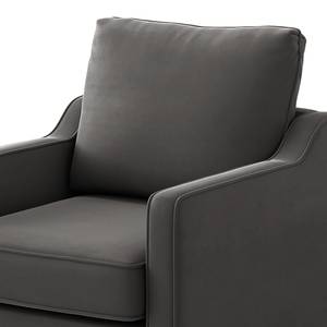 Fauteuil Brocheros Velours Ravi: Gris