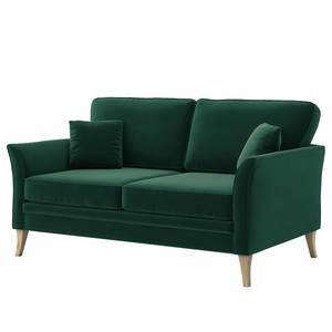 2-Sitzer Sofa Estallo Samt Ravi: Antikgrün