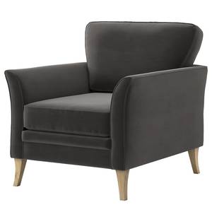 Fauteuil Estallo Velours Ravi: Gris