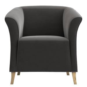 Fauteuil cocktail Estallo Velours Ravi: Gris