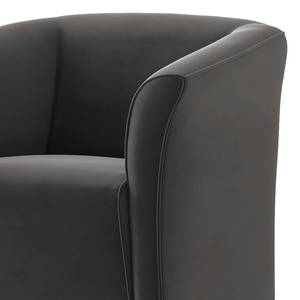 Fauteuil cocktail Estallo Velours Ravi: Gris