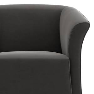 Fauteuil cocktail Estallo Velours Ravi: Gris