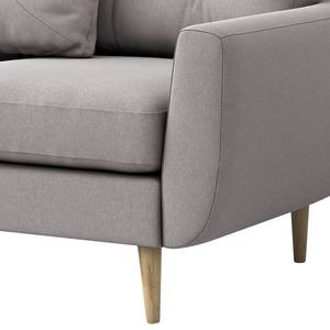 2-Sitzer Sofa Foronda Webstoff Deran: Hellgrau