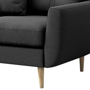 2-Sitzer Sofa Foronda Webstoff Deran: Anthrazit