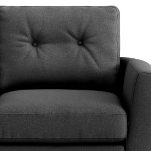 Fauteuil Foronda Geweven stof Deran: Antracietkleurig