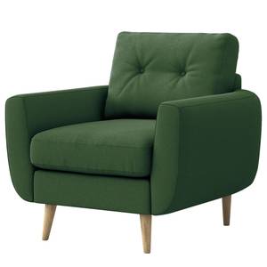 Fauteuil Foronda Geweven stof Deran: Antiek groen