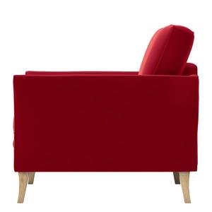 Fauteuil Estallo Velours Ravi: Rouge